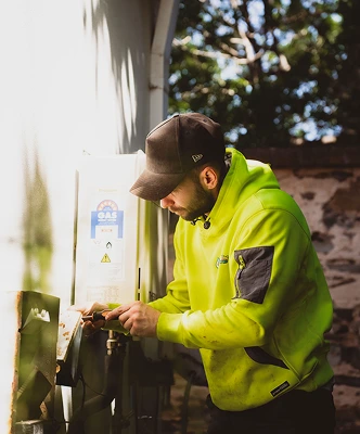 PlumbInc doing a residential gas hot water system install